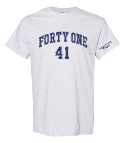 "Forty One" Tee in Ash Grey (Gildan)