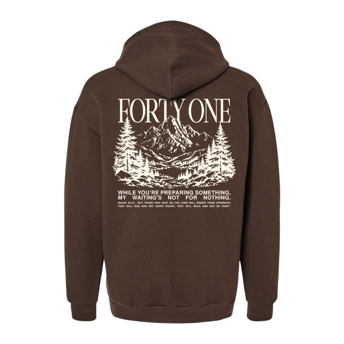 "The Waiting" Hoodie in Brown (American Apparel)