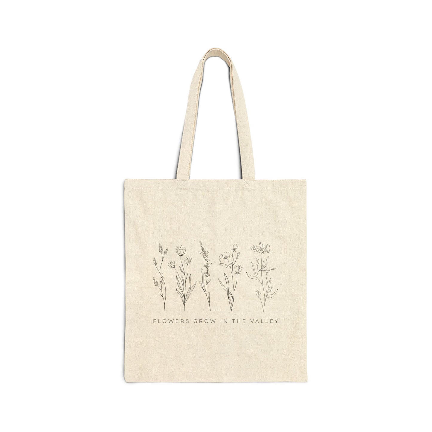 Flower Grow in the Valley Canvas Tote