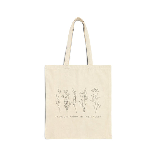 Flower Grow in the Valley Canvas Tote