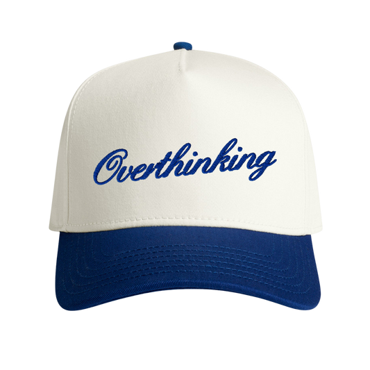 Embroidered Two-Tone Overthinking Cap